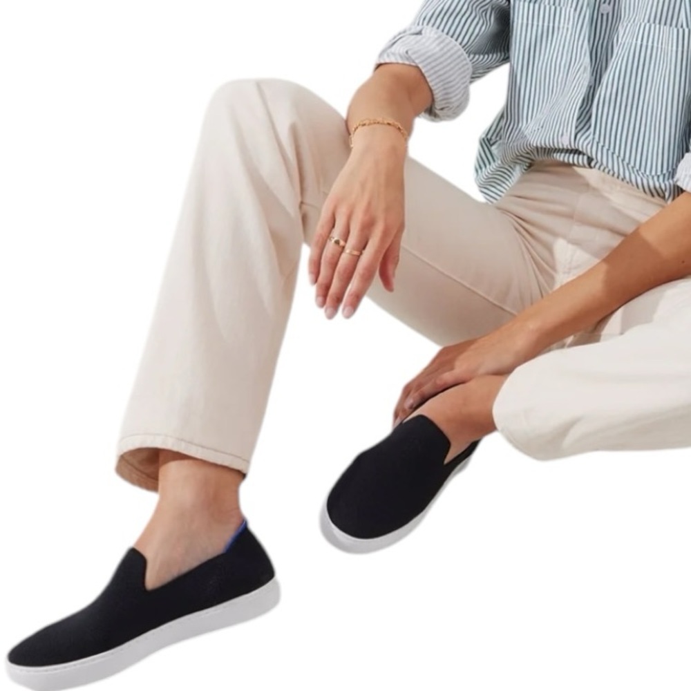Rothy’s-The Original Slip on Sneaker-Sz 9 Black - Picture 7 of 9
